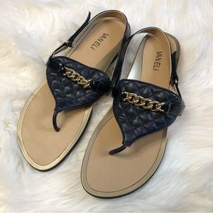 VAN ELI Leather Thong Sandals